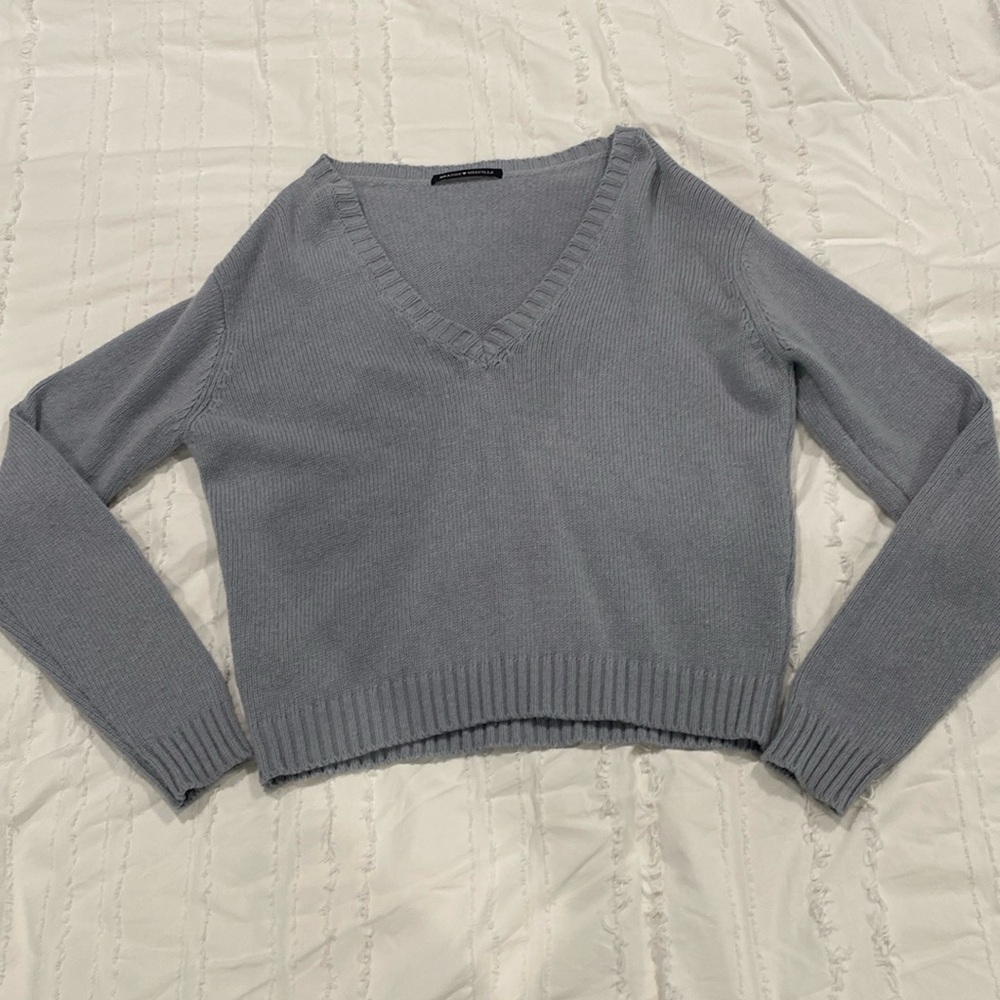 Blue/grey brandy Melville sweater, slightly cropped